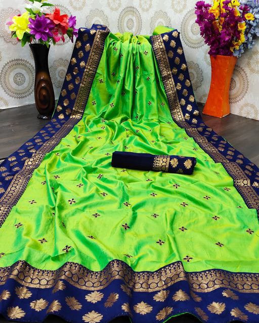 Functional Group Saree In Sana Silk Fabric With Stylish Work By ...